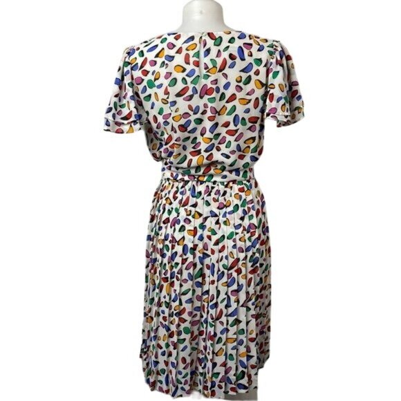 Vintage LTD by Roberta Colorful Polka Dot 80s 70s Dress Size Small - Picture 5 of 10